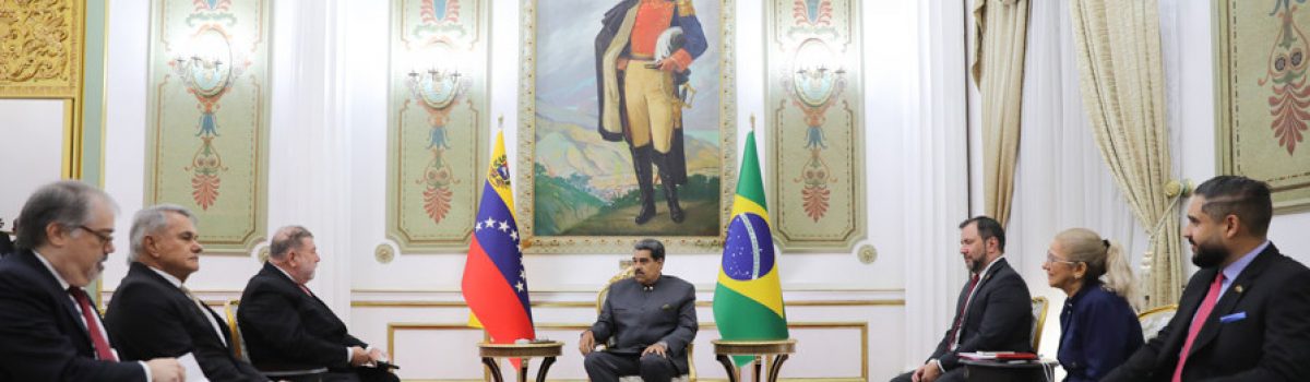 El Presidente de la República Nicolás Maduro  recibió a los integrantes de la Agencia Brasileña de Cooperación